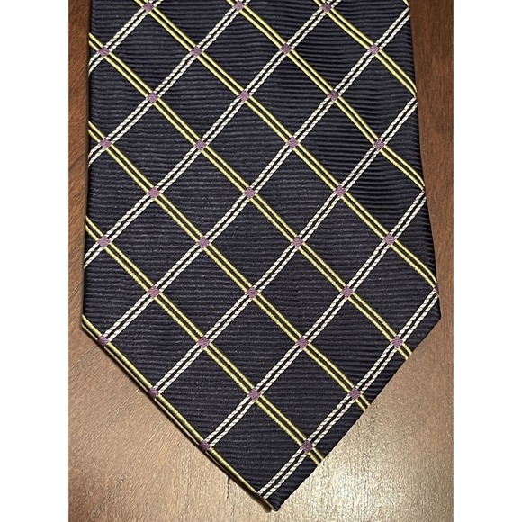 Mario Masotti Blue Gold Repp Hand Made 100% Silk Men’s Neck Tie Made In China - Picture 1 of 9